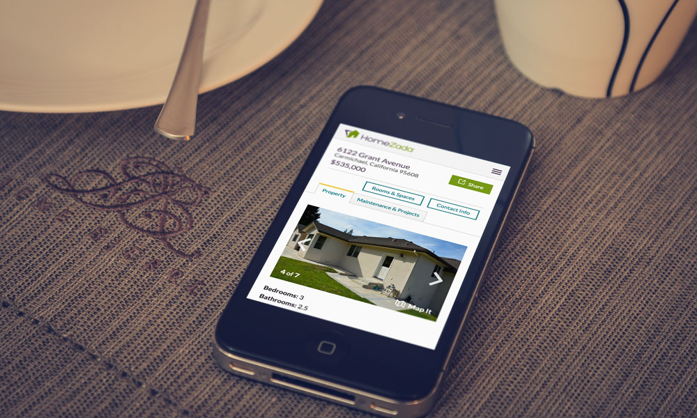 A Zada Listing page on an iPhone