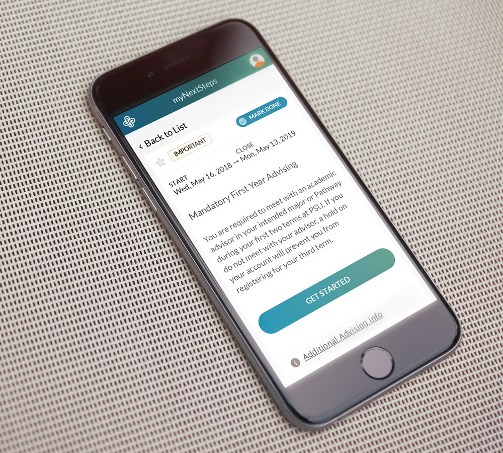 A HomeZada landing page on an iPad