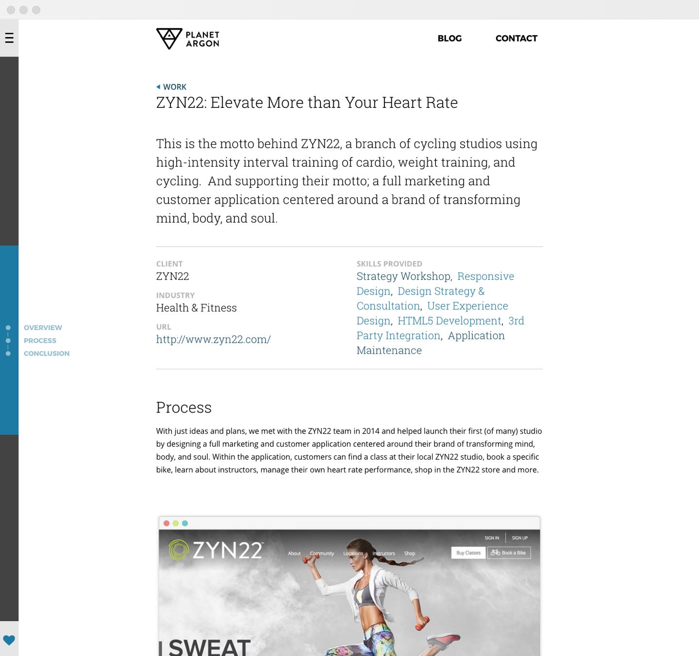 The Planet Argon Case Study page