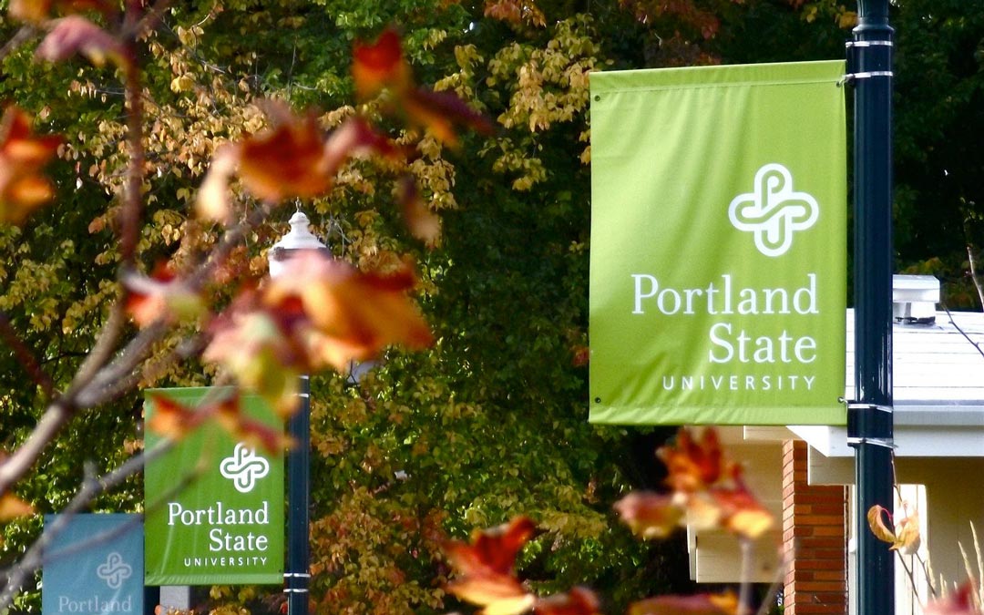 Portland State University banners