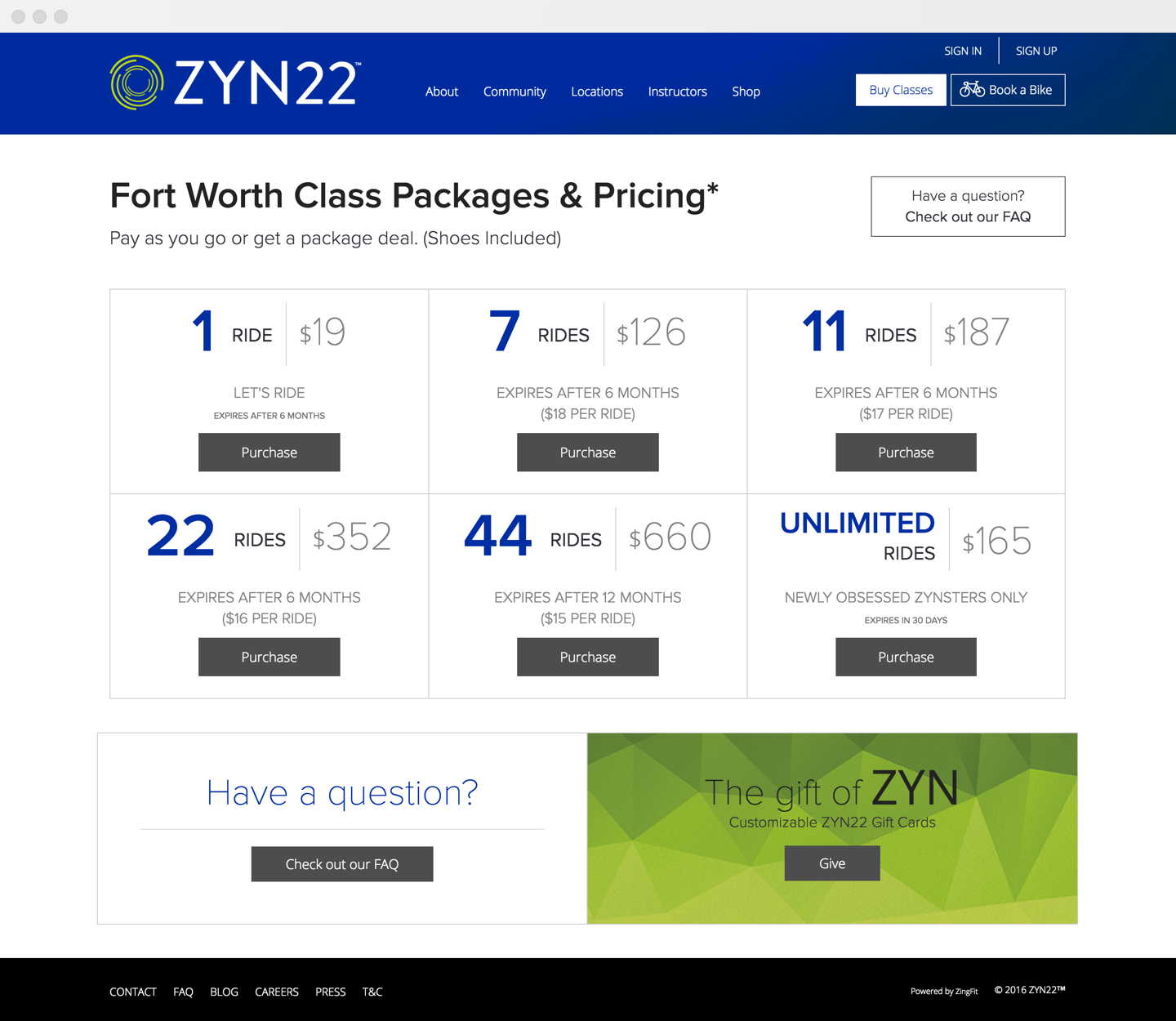 The ZYN22 Buy page